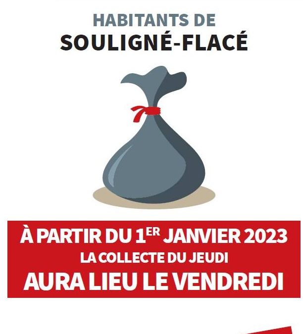 CHANGEMENT DU JOUR DE COLLECTE DES ORDURES MENAGERES